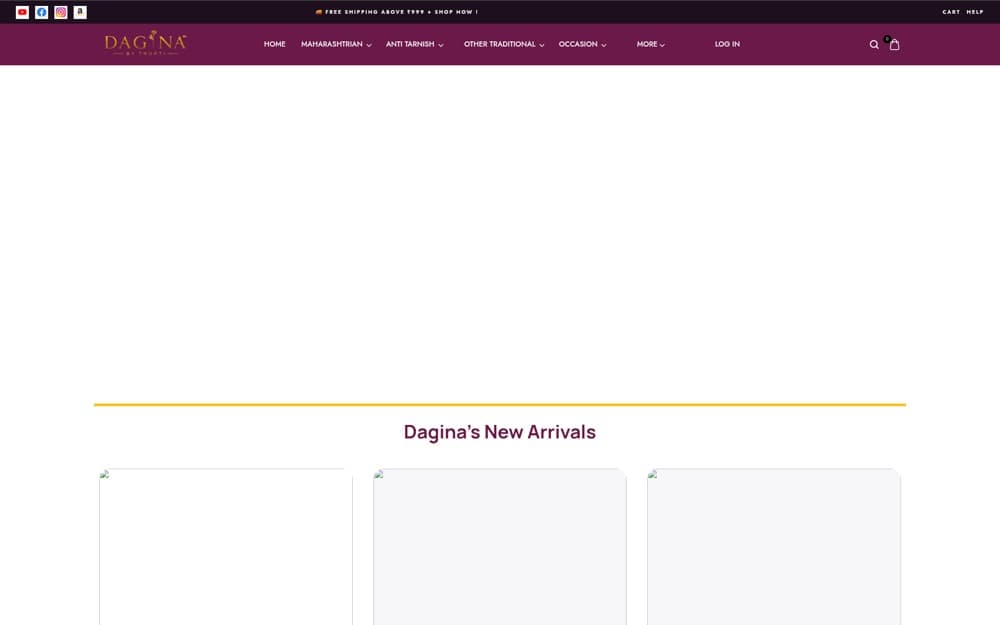Dagina by Trupti — Jewellery e-commerce website by GK Digital